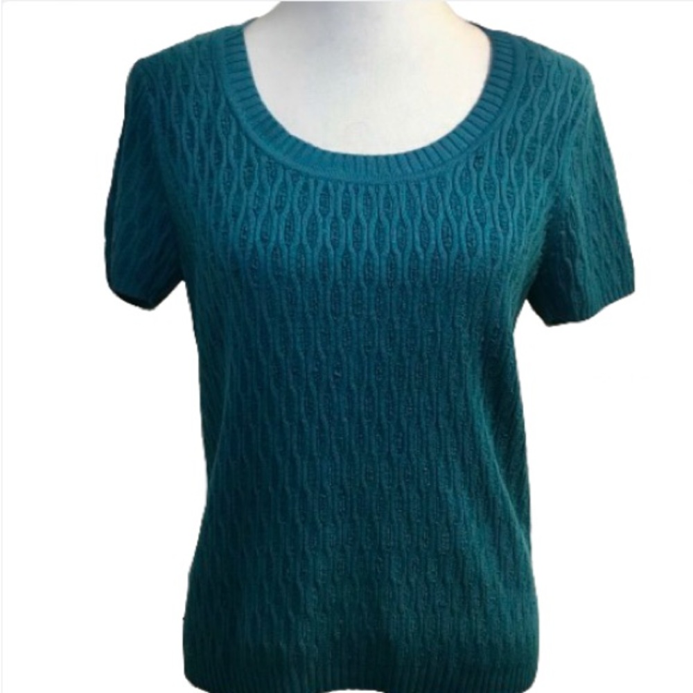 Austin Reed Silk Blend Silk Blend Short Sleeve Knit Sweater L
